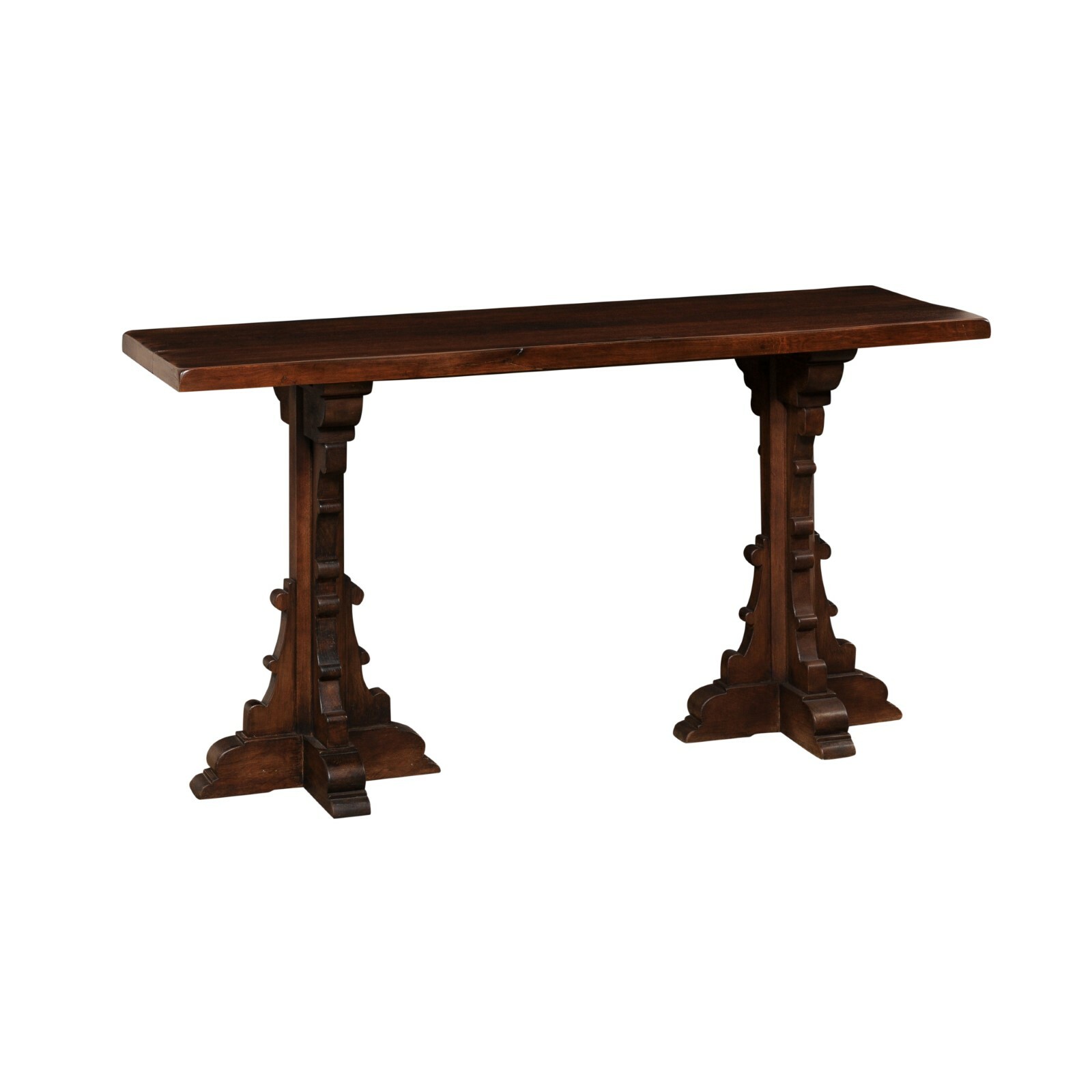 French Wood Console Table w/Fabulous Legs! | 1860 | A. Tyner Antiques